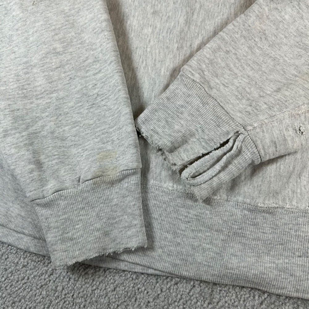 Vintage 90s Soffe Sweatshirt Mens XL Gray Monroe Hill UVA Made in USA Distressed - Picture 7 of 13